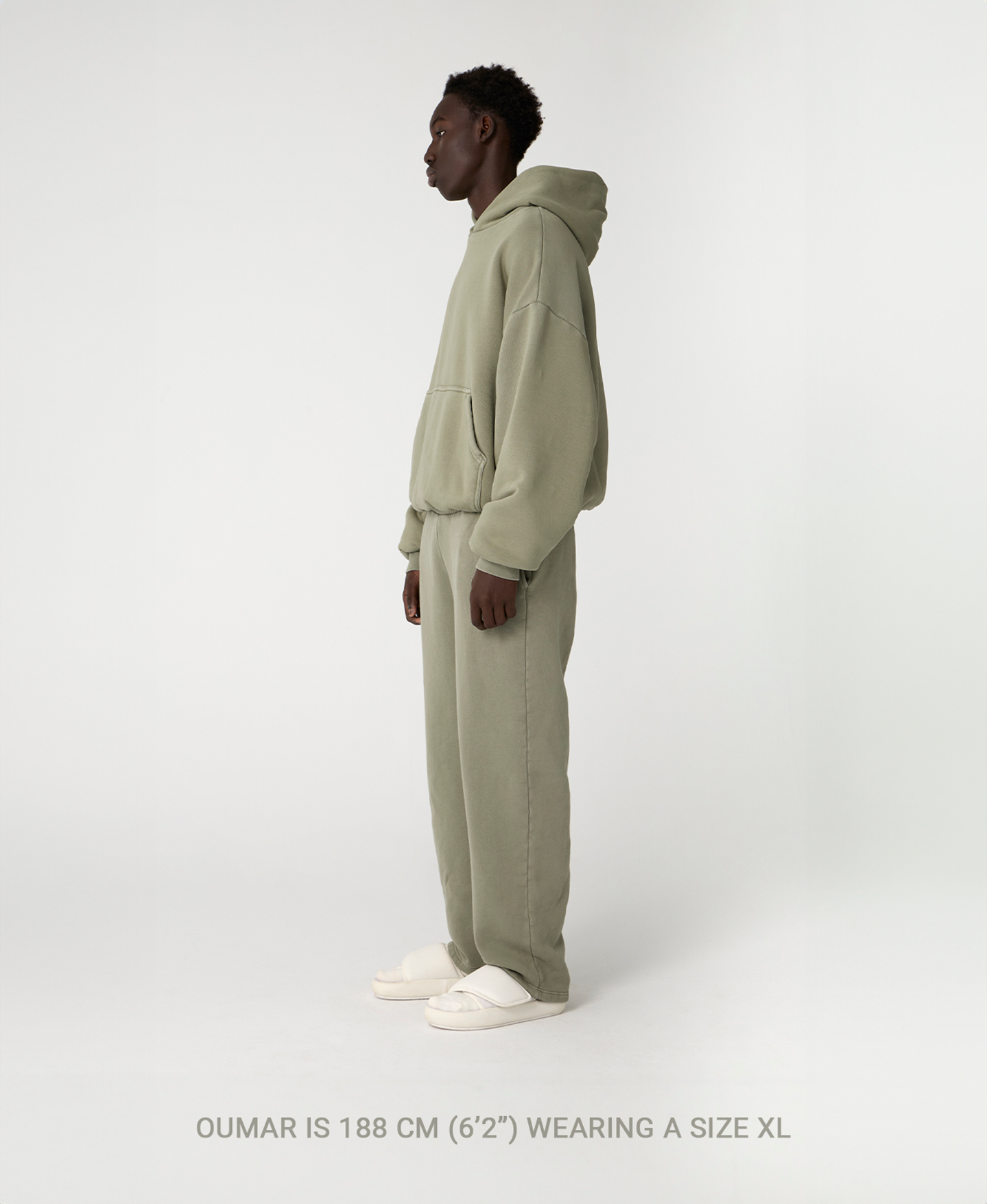 1000 GSM 'Olive' Double Hoodie