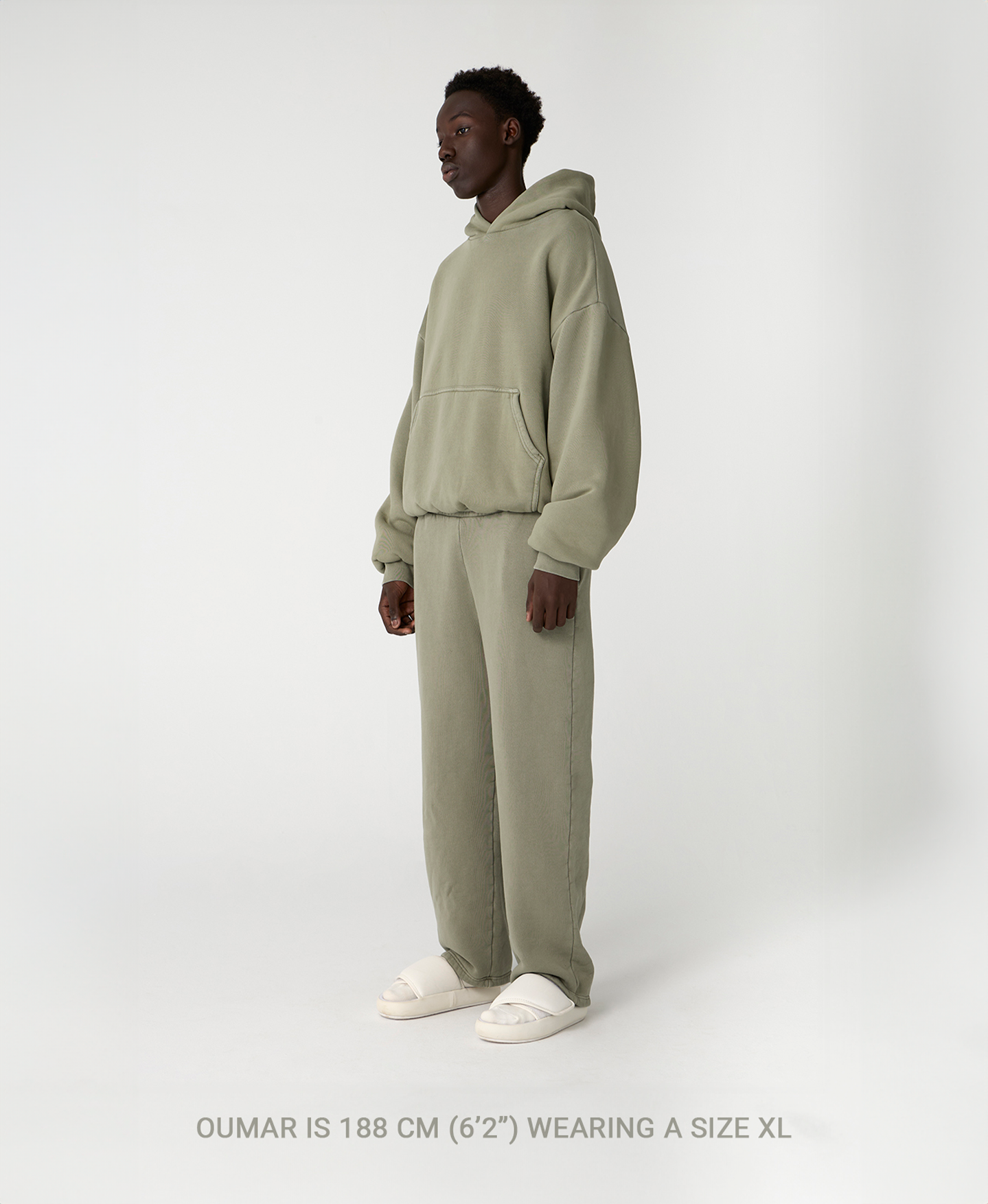 1000 GSM 'Ash Gray' Double Hoodie