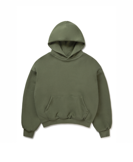 1000 GSM 'Olive' Double Hoodie