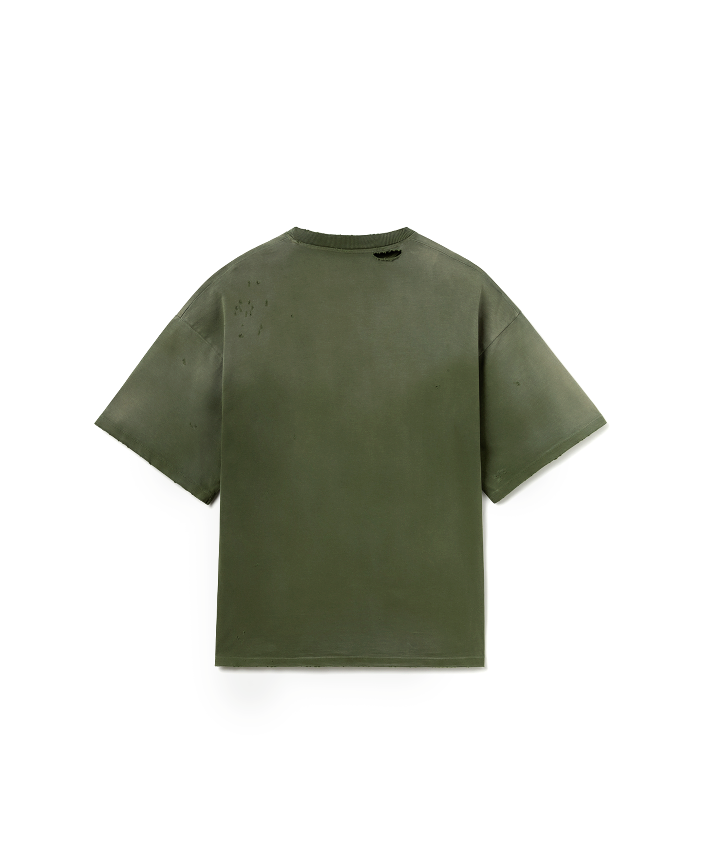 300 GSM 'Faded Olive' Distressed T-Shirt