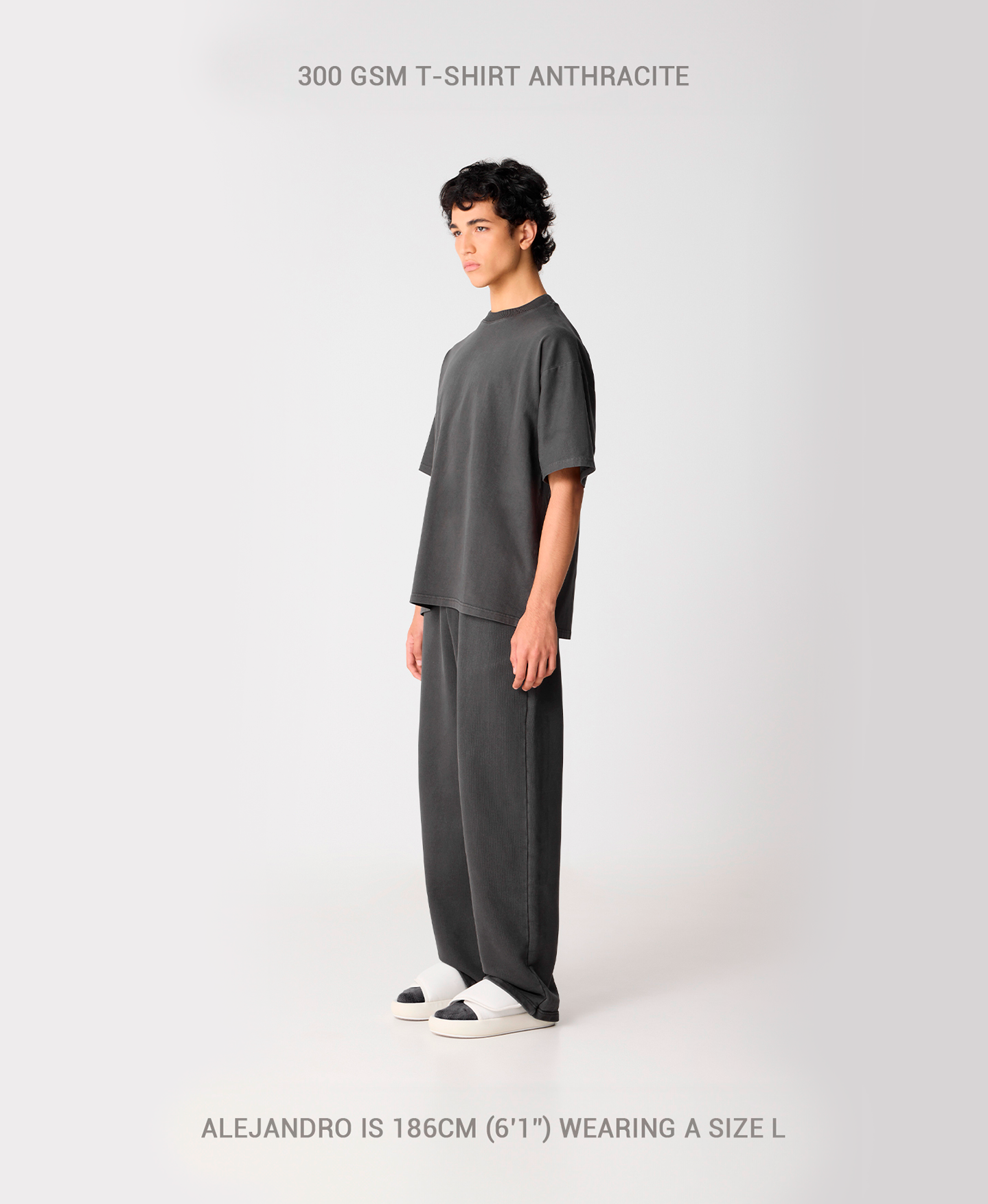 300 GSM 'Bleach Black' T-Shirt