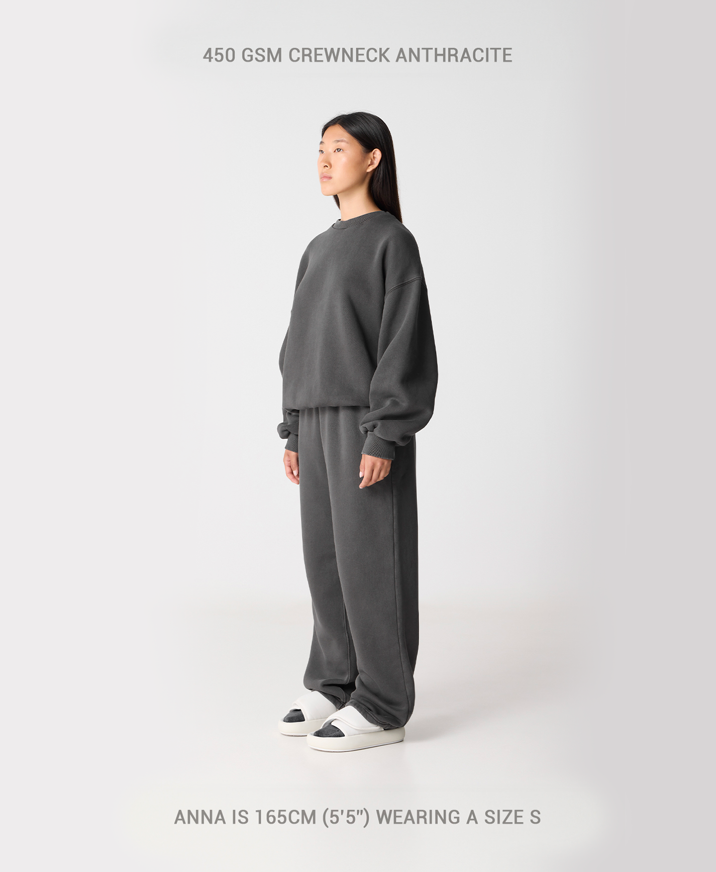 450 GSM 'Anthracite' Crewneck