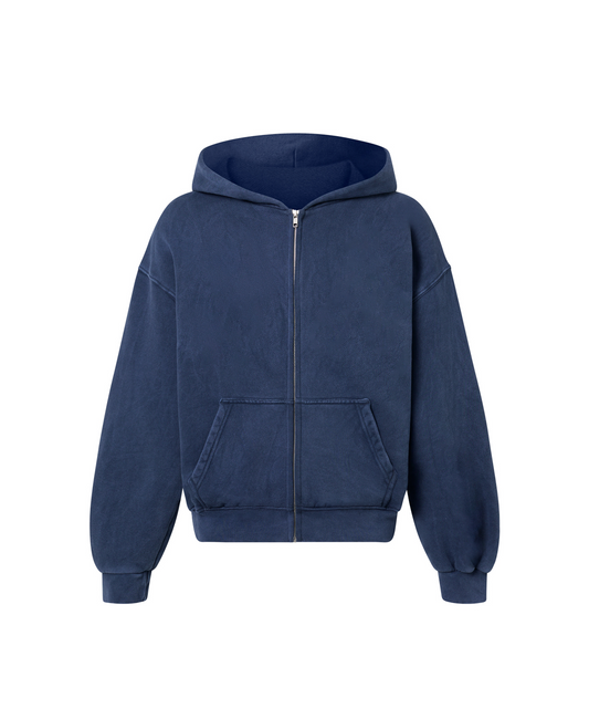 450 GSM ‘Vintage Navy Blue’ Zipper