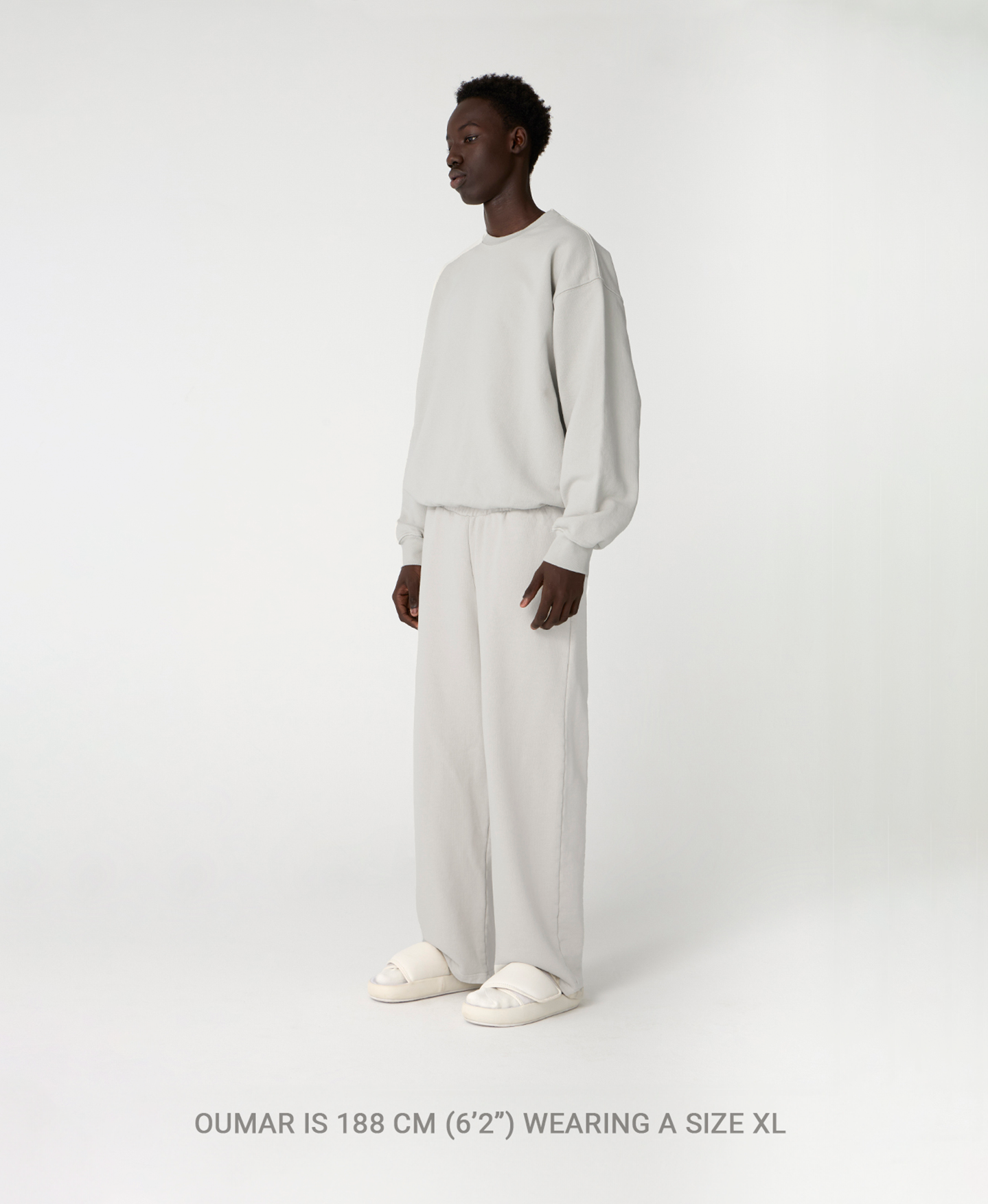600 GSM 'Bone White' Crewneck