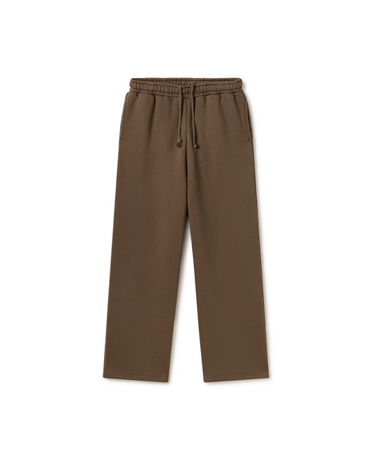 450 GSM 'Mocha Brown' Straight-leg Pants