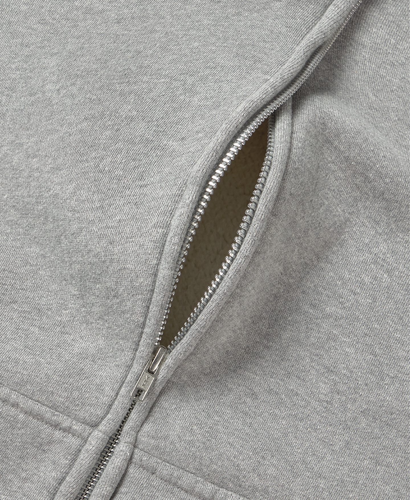 450 GSM ‘Ash Gray’ Zipper
