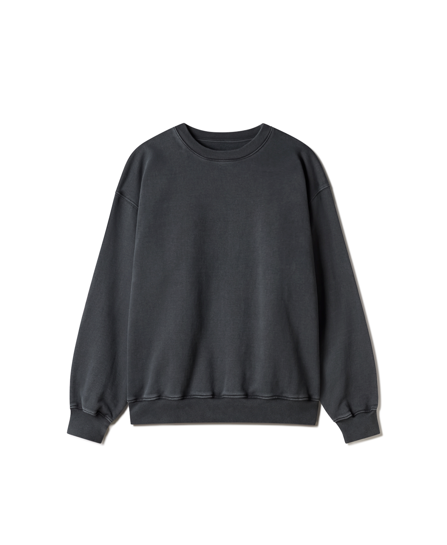 Plain black 2024 crew neck sweatshirt