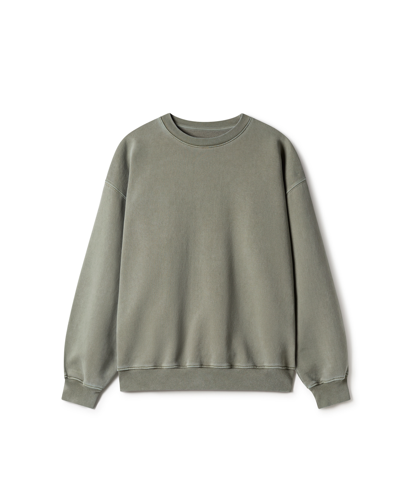600 GSM 'Vintage Olive' Crewneck