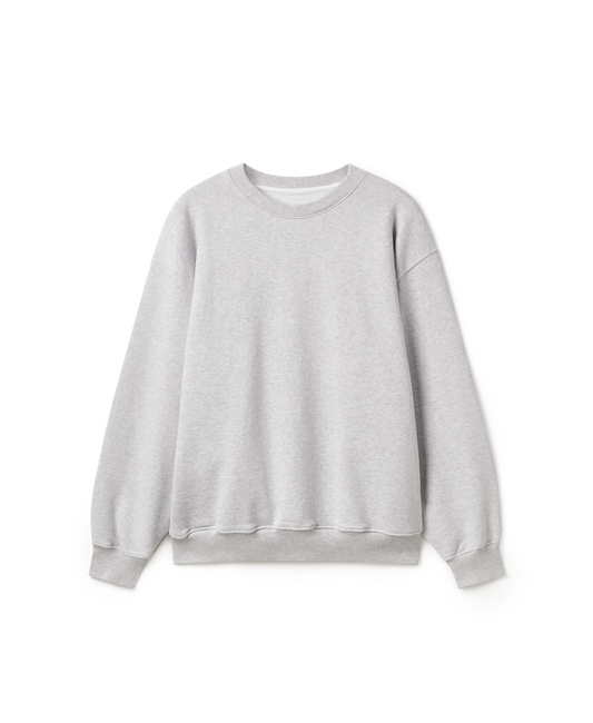 600 GSM 'Light Heather Gray' Crewneck