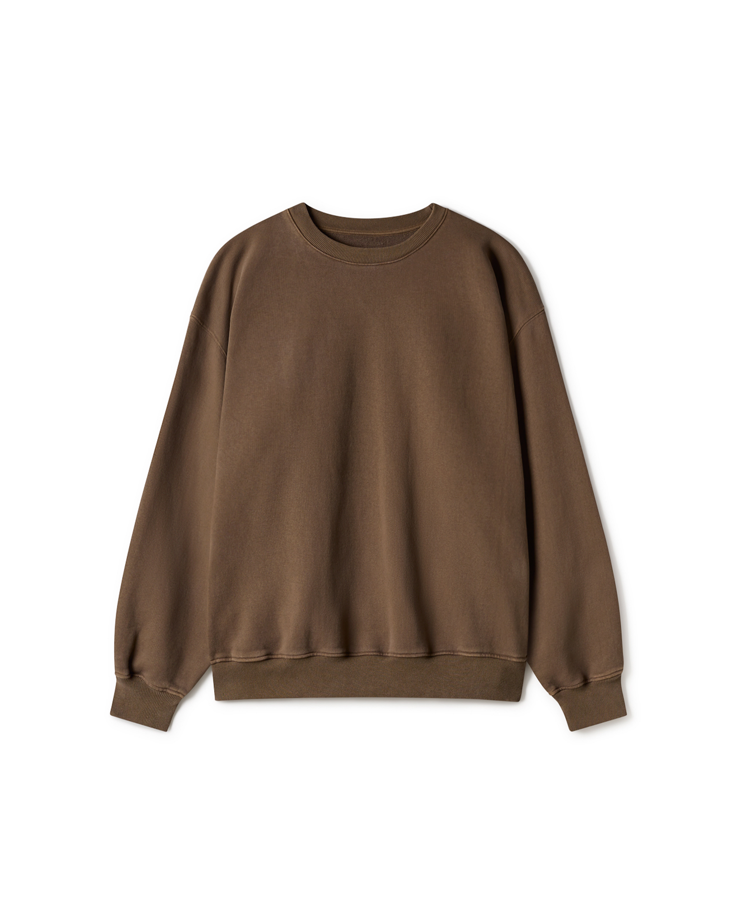 600 GSM Mocha Brown Crewneck