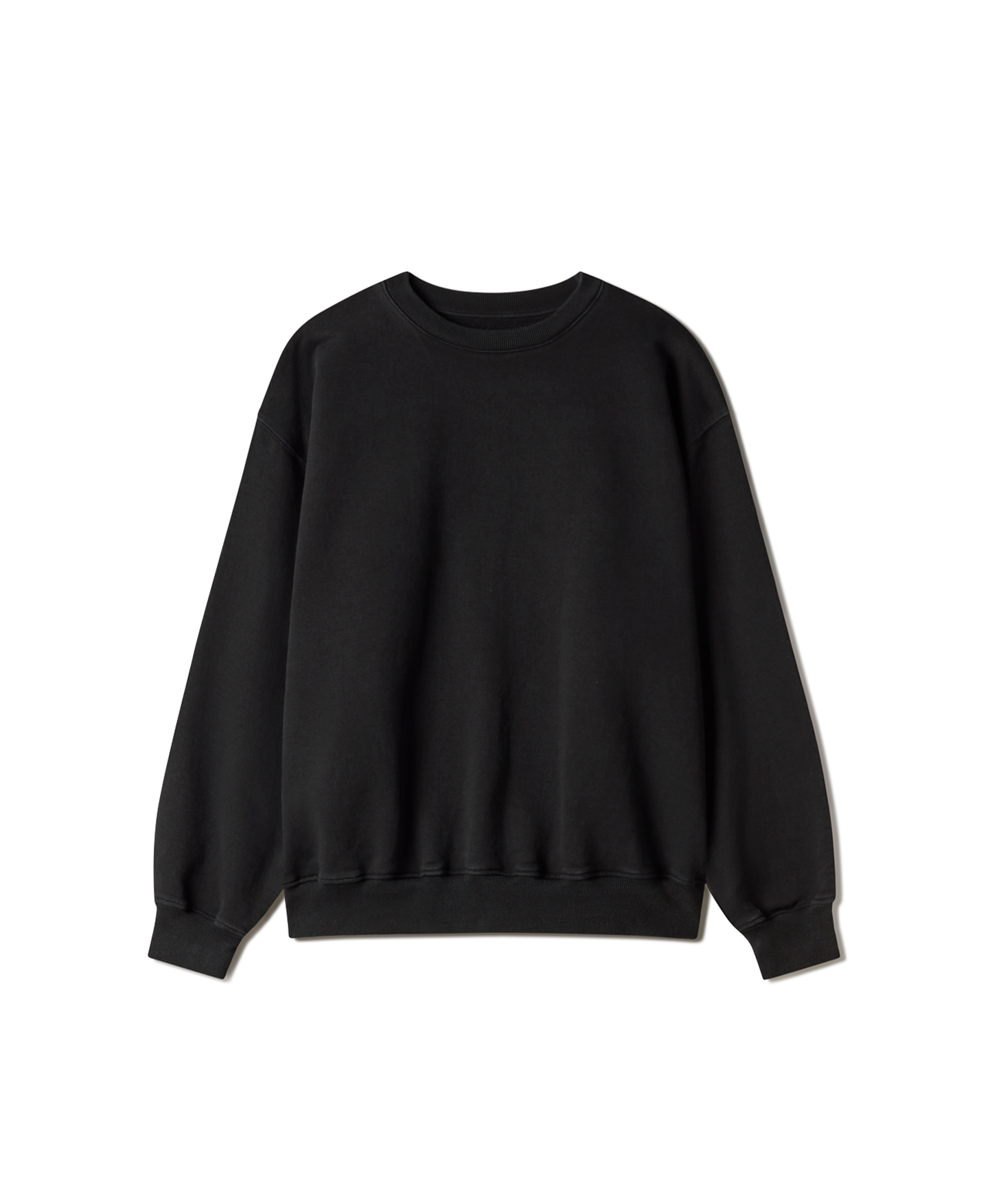 600 GSM Jet Black Crewneck Velour Garments