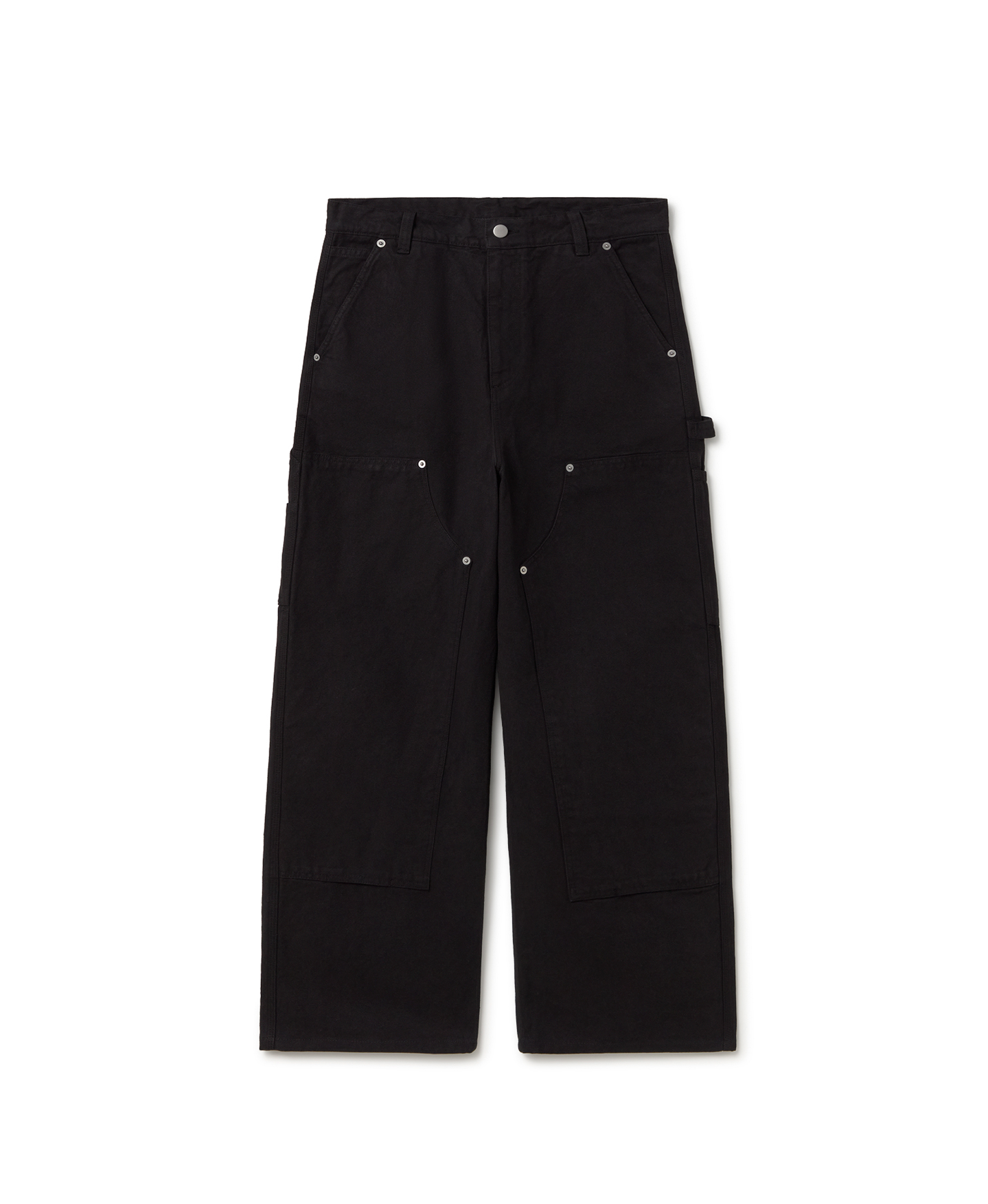 'Jet Black' Double Knee Pants