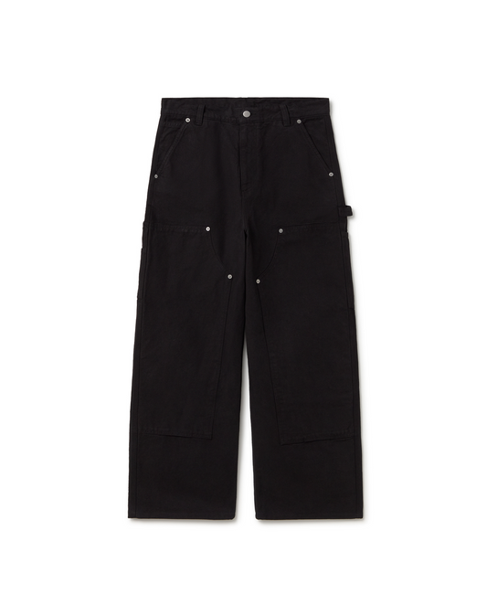 'Jet Black' Double Knee Pants