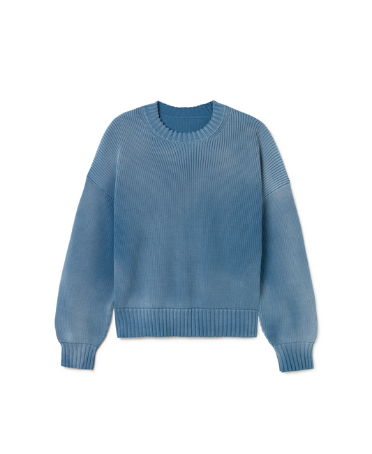 7 Gauge 'Faded Blue' Knit