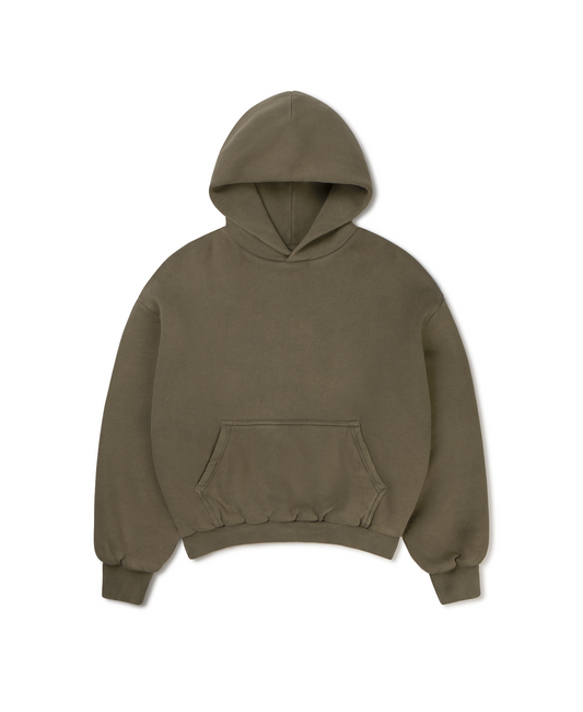1000 GSM 'Vintage Khaki' Double Hoodie