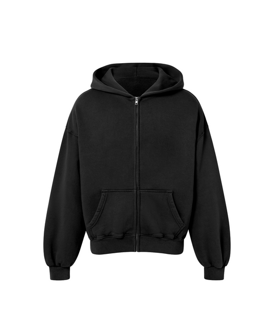 450 GSM 'Jet Black' Zipper