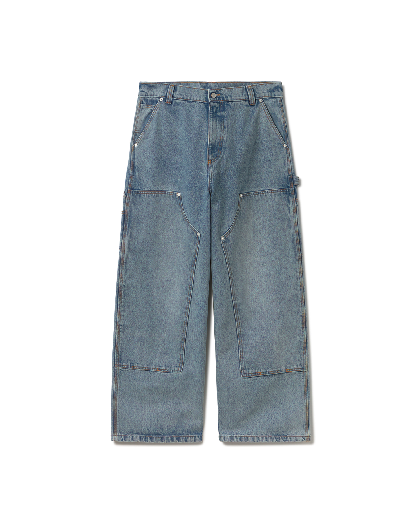 Pantalon Vuja De Gunther - Double Genou Détruit, Taille M, Gris, Neuf Avec étiquettes