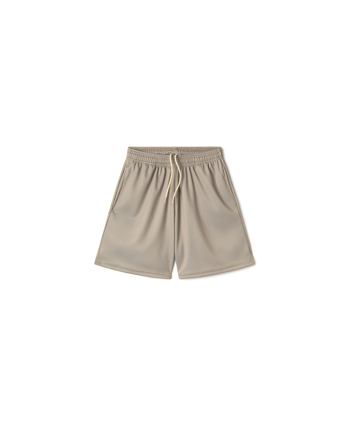 250 GSM Neutral Gray Mesh Shorts