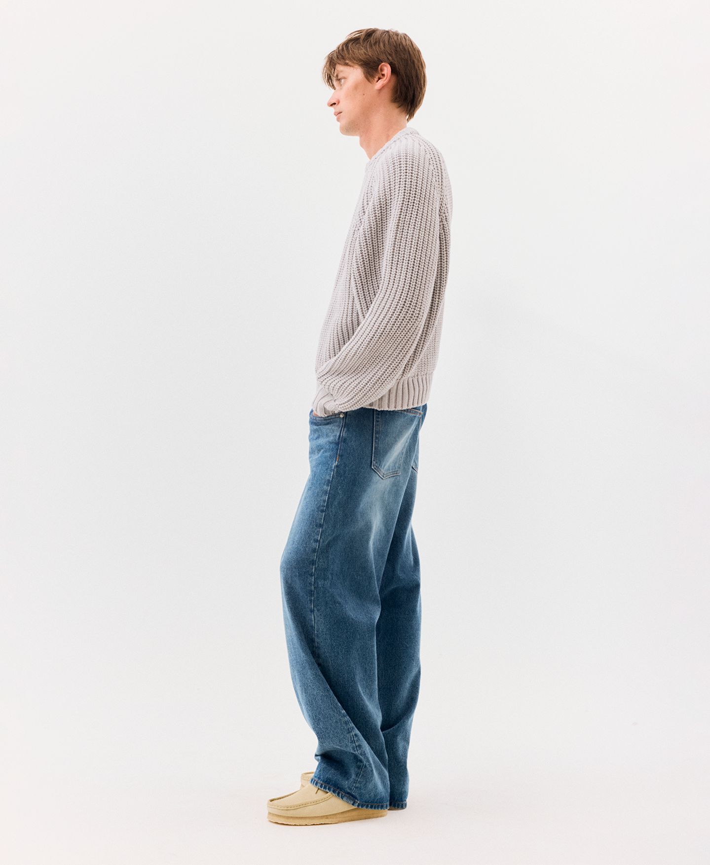 3 Gauge 'Light Heather Gray' Knit