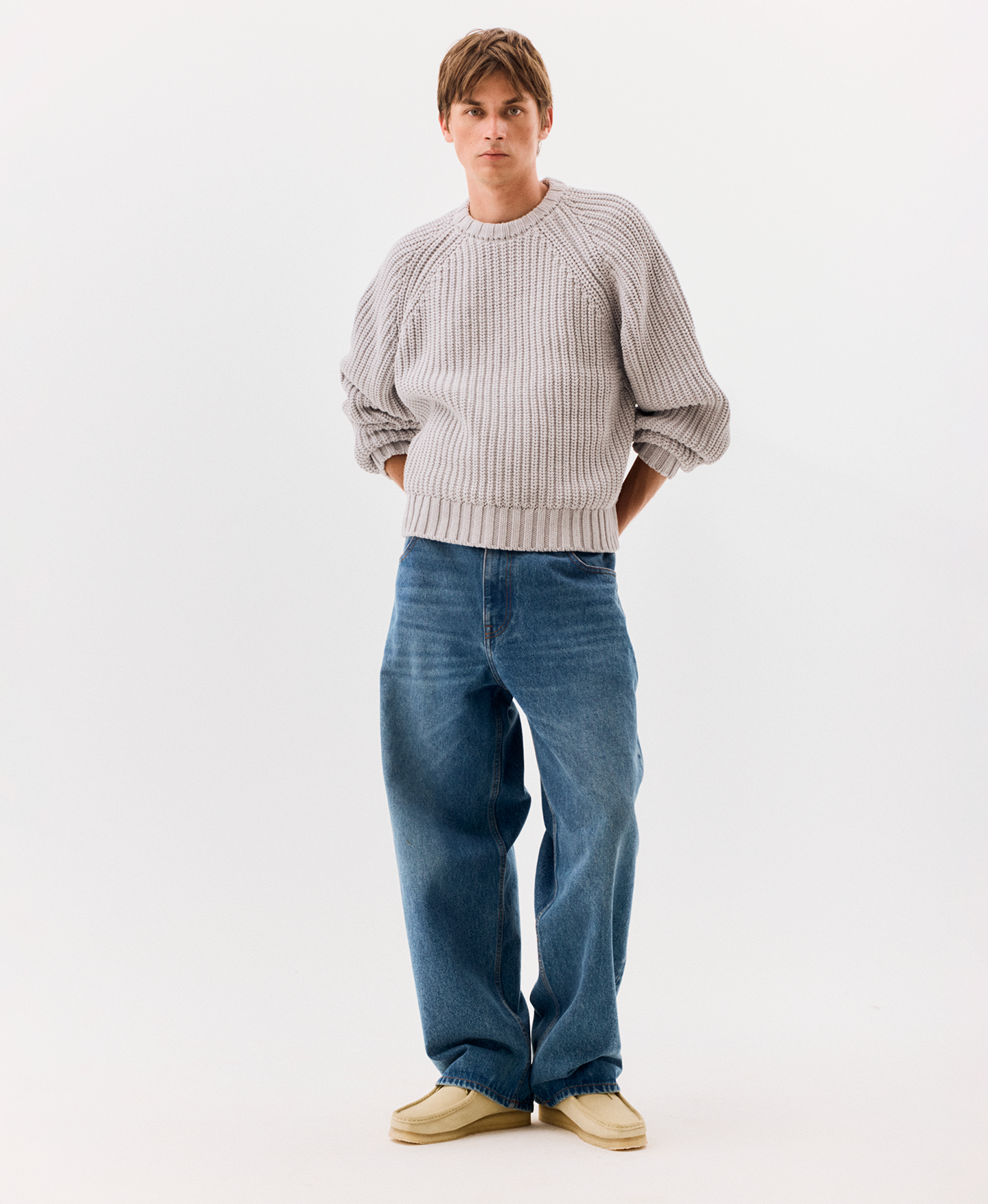 3 Gauge 'Light Heather Gray' Knit