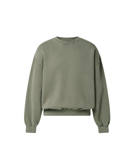 450 GSM 'Vintage Olive' Crewneck