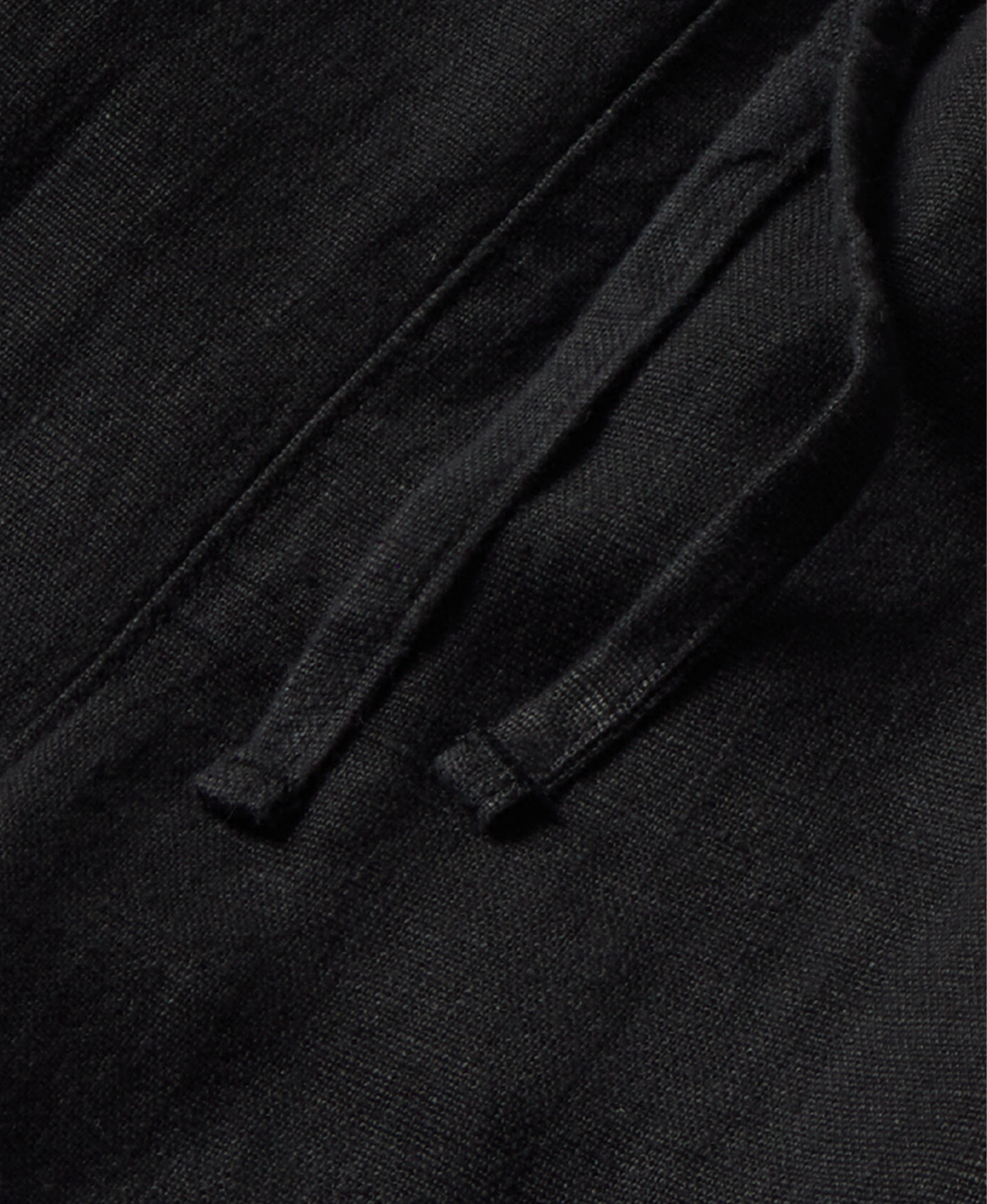 'Jet Black' Linen Short Pants