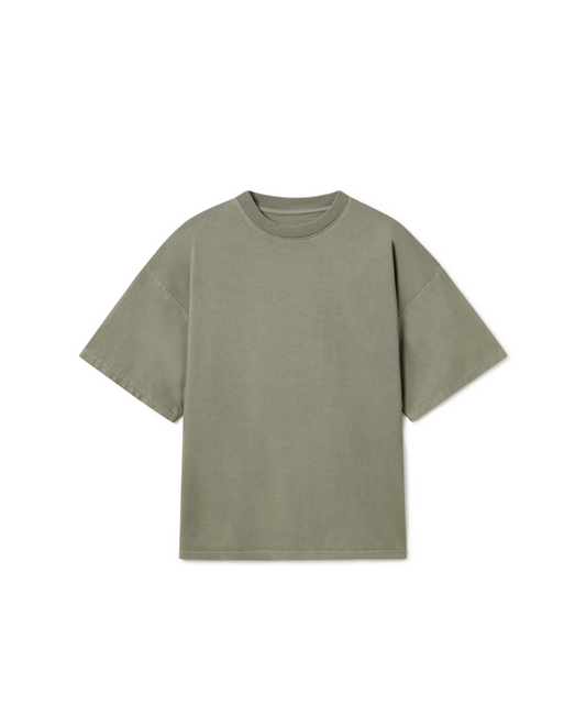 300 GSM 'Vintage Olive Green' T-Shirt