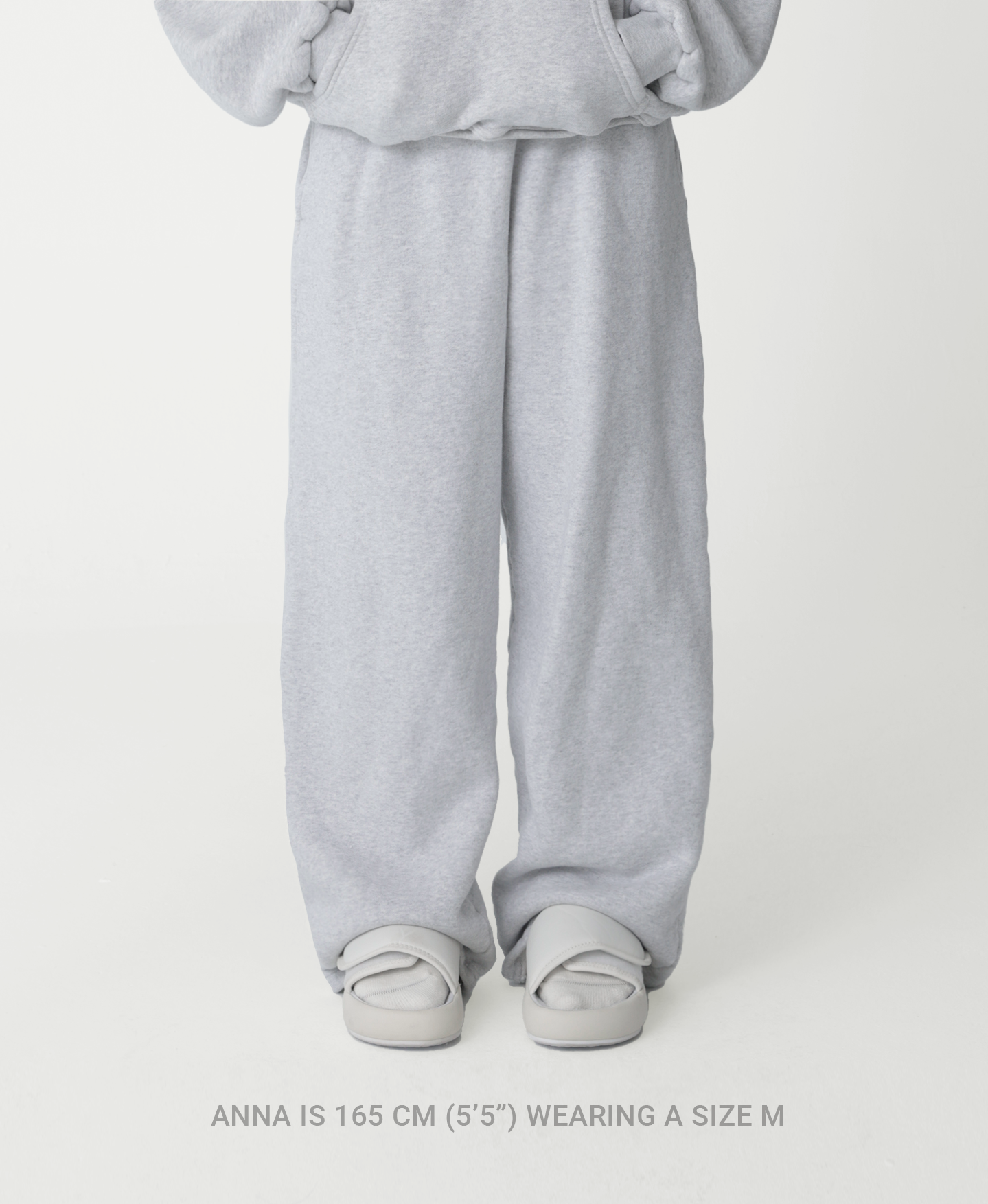 450 GSM 'Neutral Gray' Straight-leg Pants