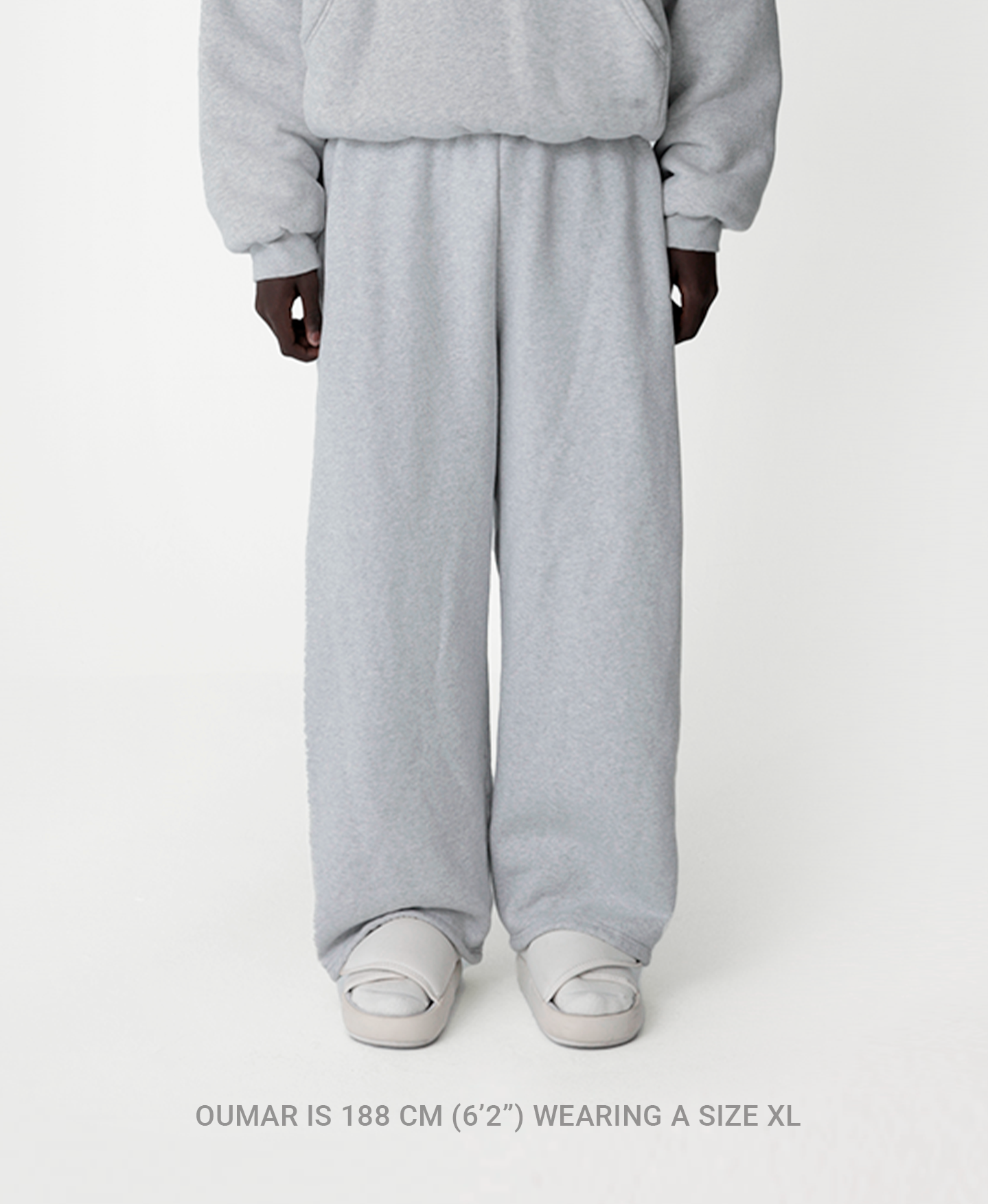 450 GSM 'Light Heather Gray' Straight-leg Pants