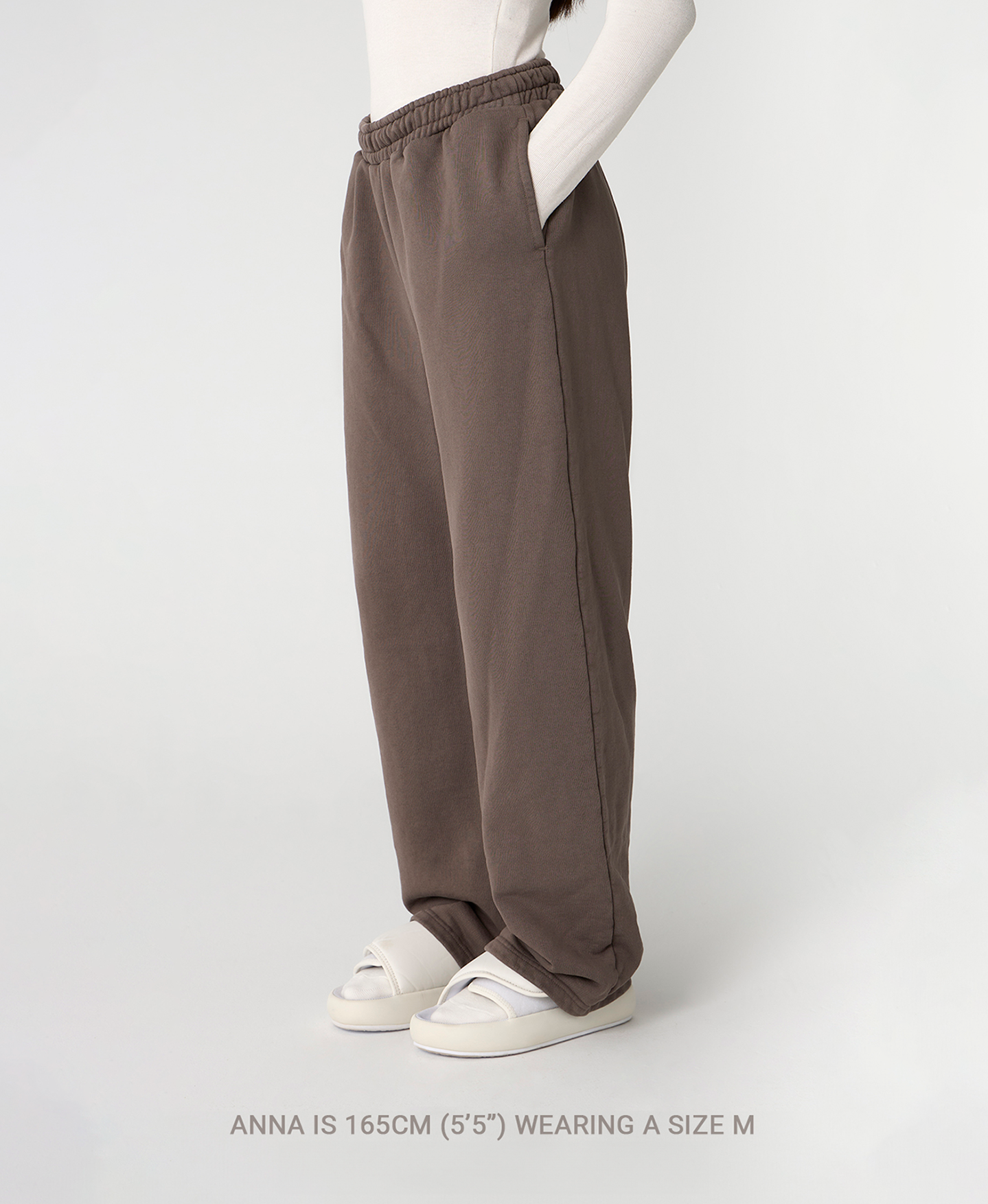 600 GSM 'Faded Gray' Straight-leg Pants