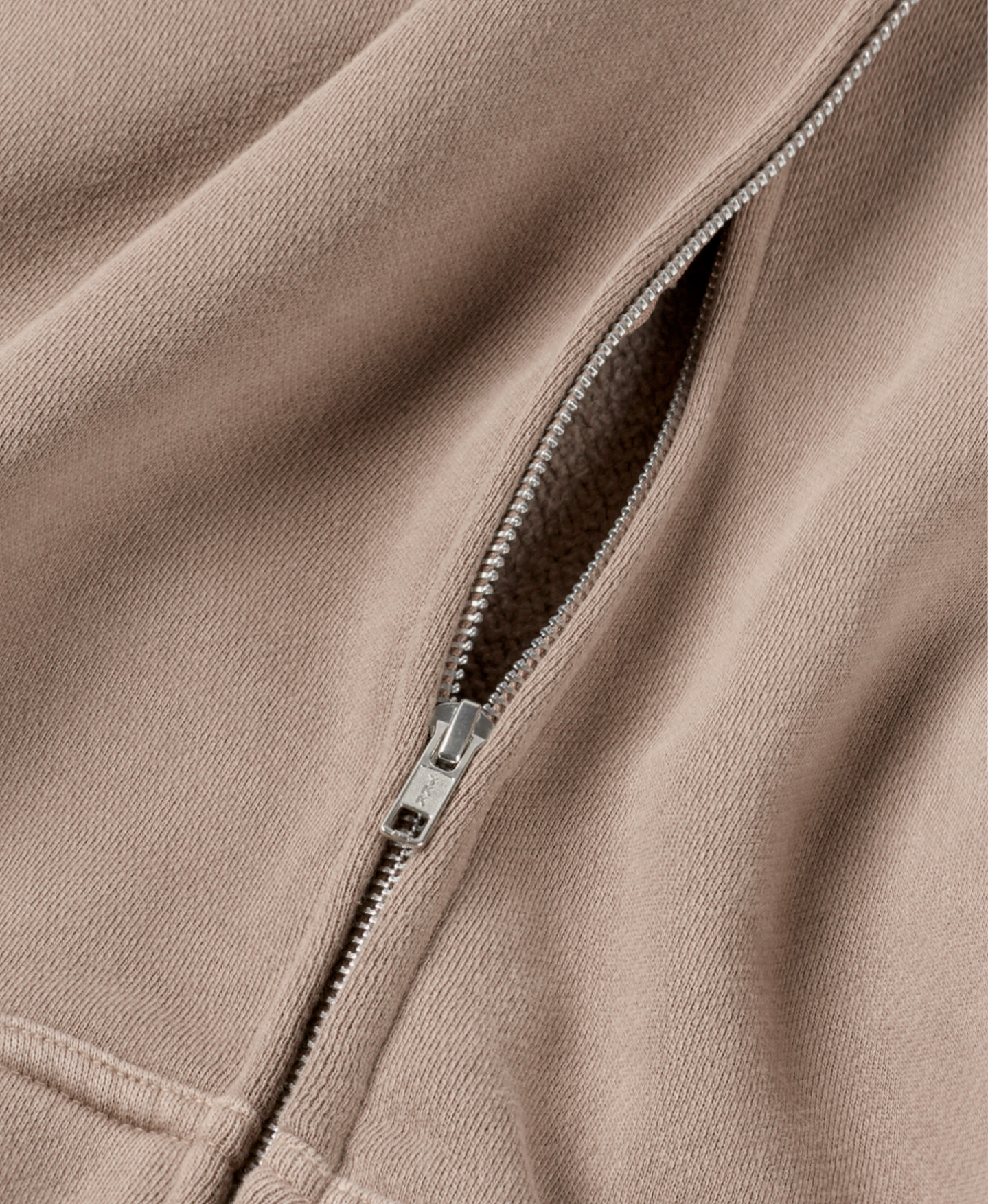 450 GSM 'Vintage Taupe' Zipper
