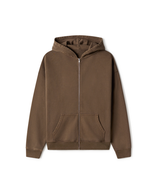 600 GSM 'Mocha Brown' Zipper