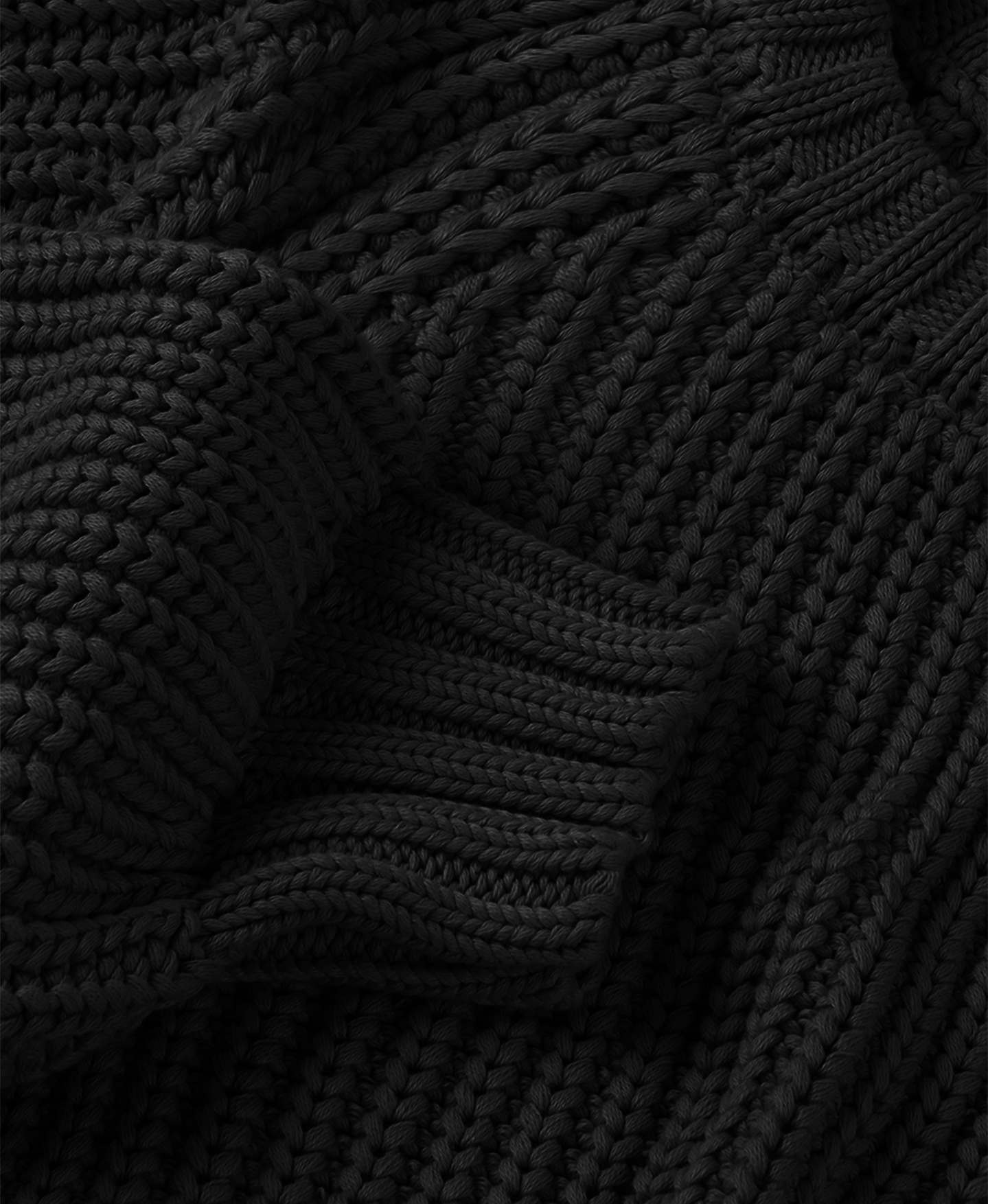 3 Gauge 'Jet Black' Knit
