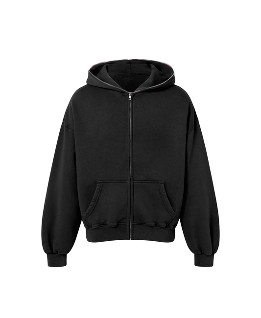 450 GSM 'Jet Black' Full-Zip