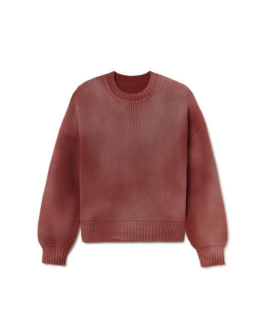 7 Gauge 'Faded Red' Knit