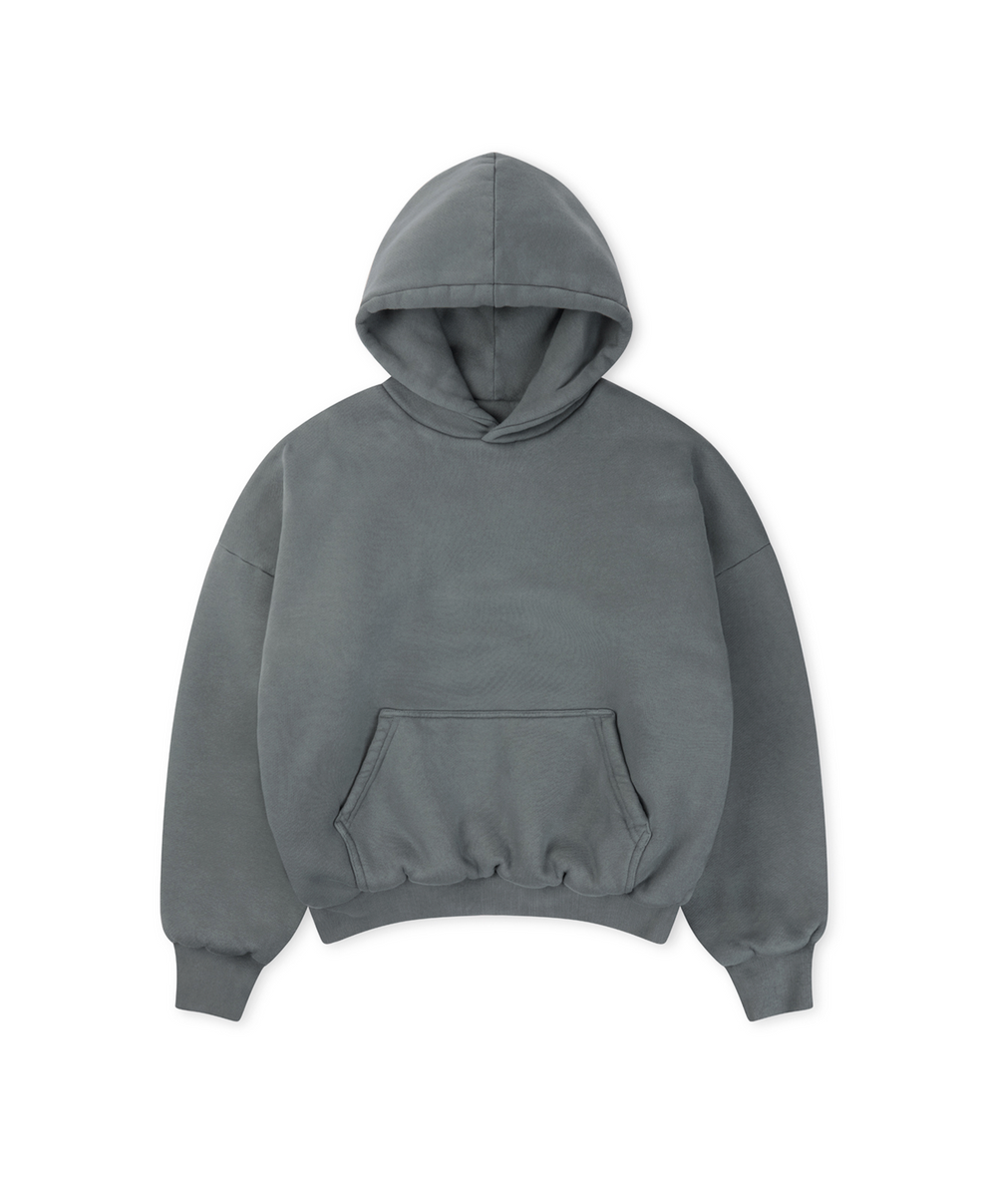 1000 GSM 'Iron Gray' Double Hoodie – Velour Garments