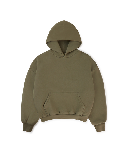 1000 GSM 'Army Olive' Double Hoodie