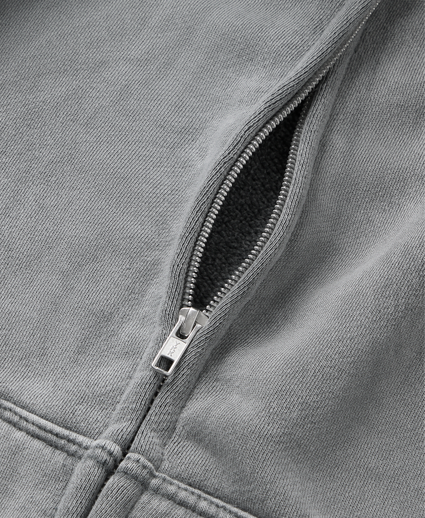 450 GSM ‘Vintage Gray’ Zipper