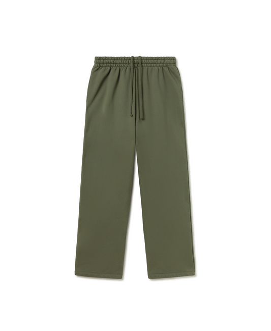 600 GSM 'Olive' Straight-leg Pants