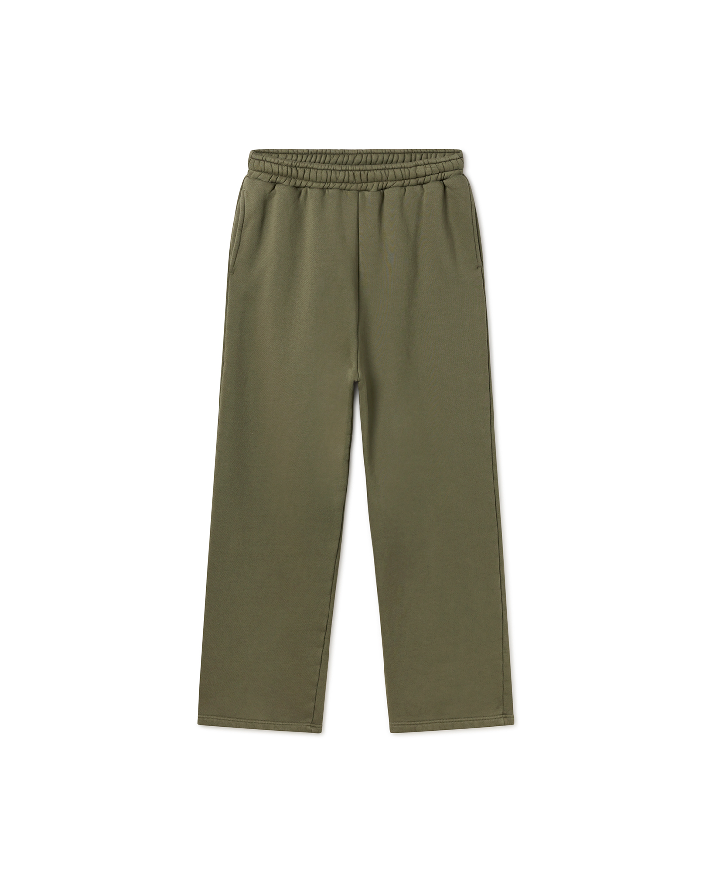 450 GSM 'Army Olive' Straight-leg Pants