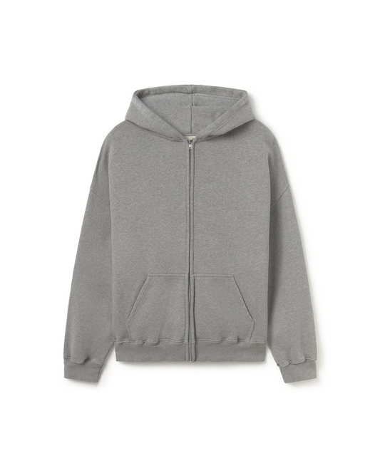 600 GSM 'Ash Gray' Zipper