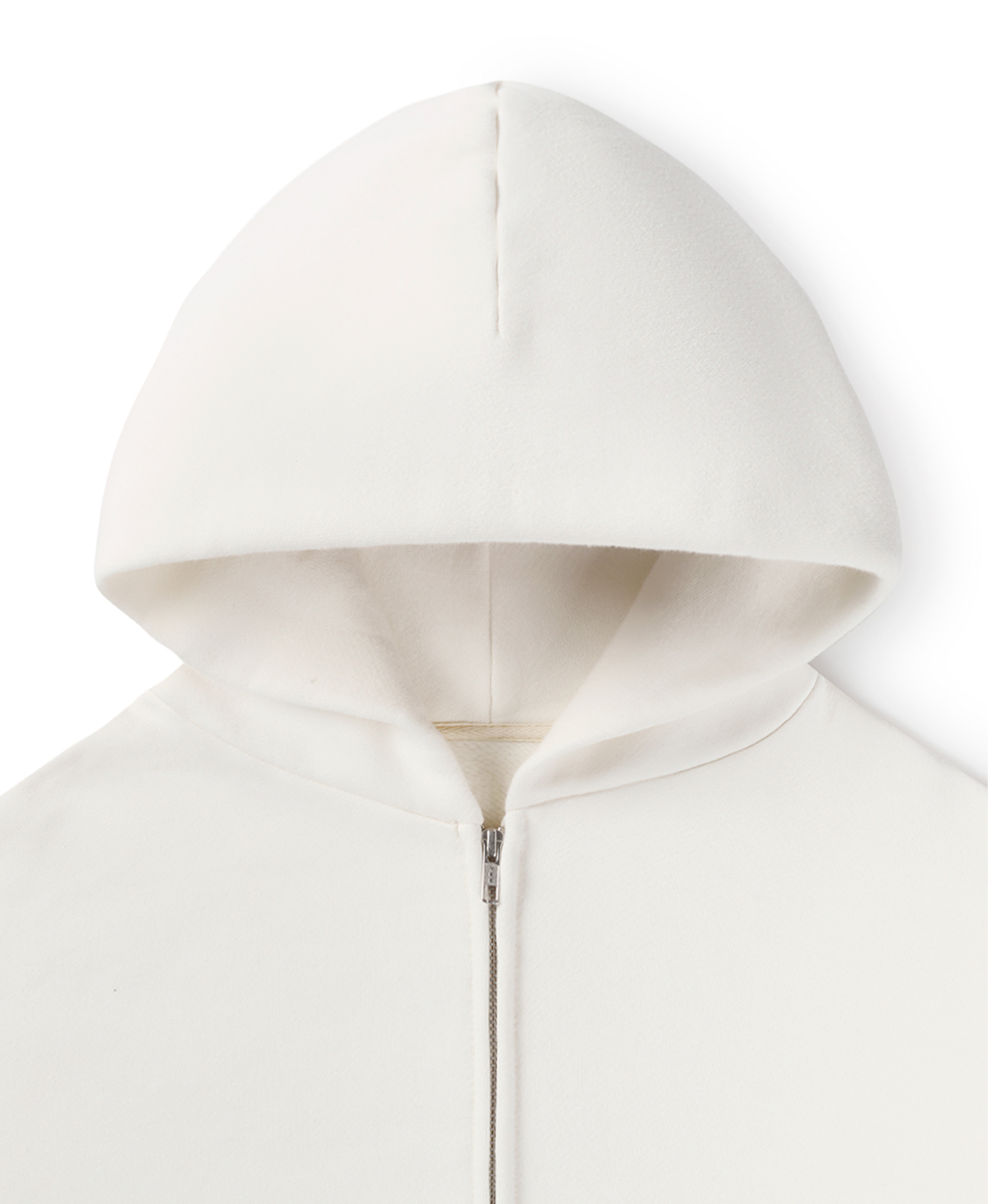 450 GSM 'Bone White' Zipper – Velour Garments
