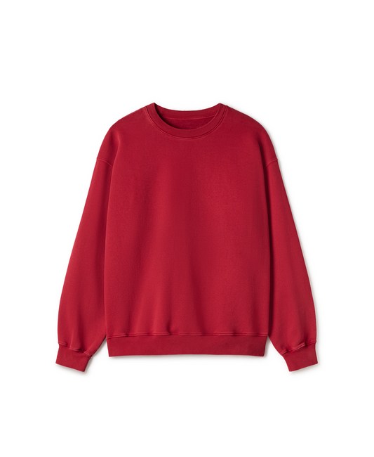 600 GSM 'Dark Red' Crewneck