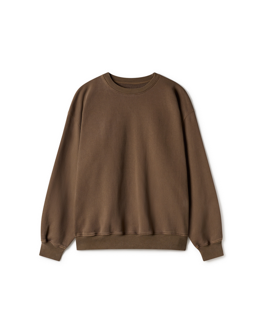 600 GSM 'Mocha Brown' Crewneck