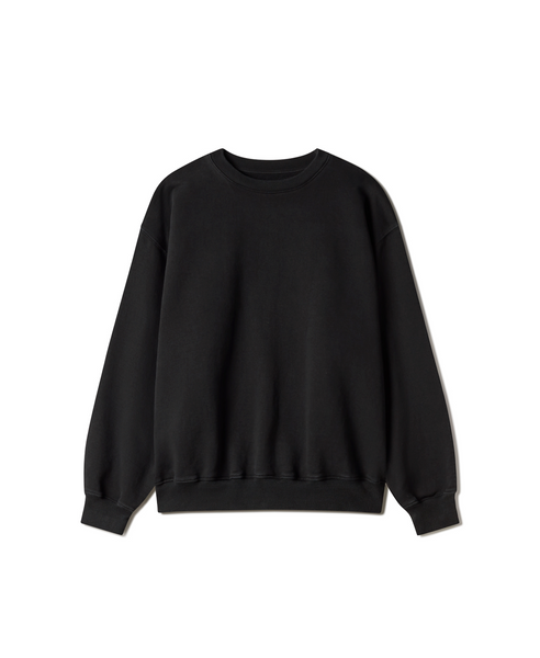 600 GSM Jet Black Crewneck Velour Garments