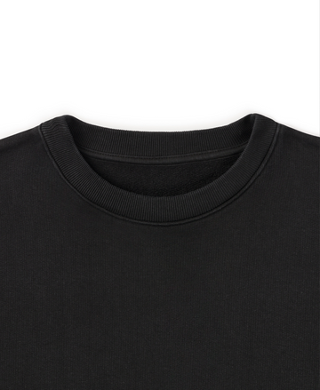 600 GSM 'Jet Black' Crewneck