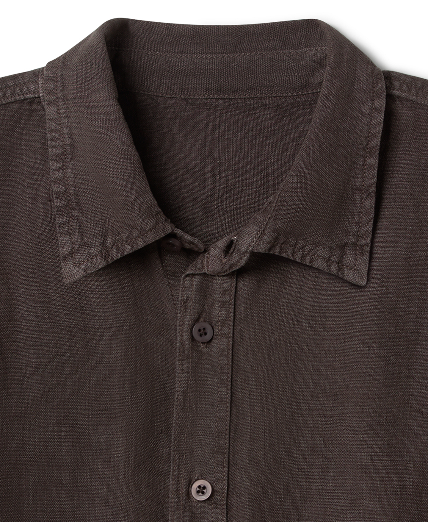 'Chocolate' Linen Shirt
