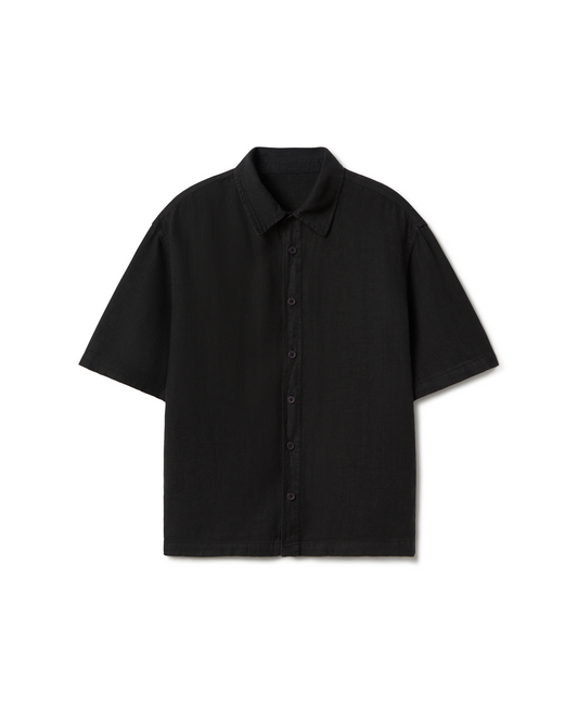 'Jet Black' Linen Shirt