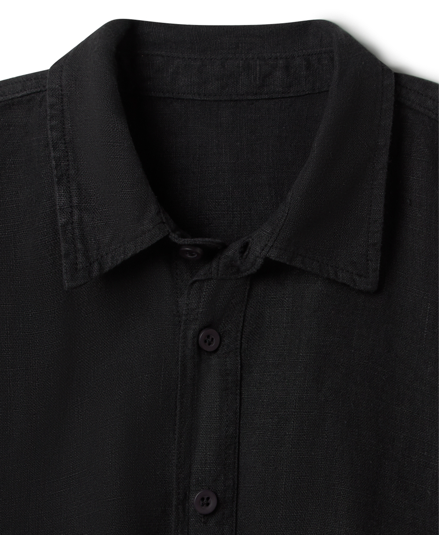 'Jet Black' Linen Shirt