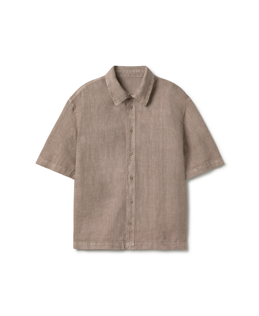 'Taupe' Linen Shirt